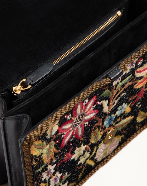 Valentino Garavani - Valentino Garavani Vain Embroidered Shoulder Bag - Multicolour - Woman - Shoulder Bags
